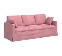 HETFTJN Divano in velluto rosa, 198 x 78 x 80 cm, design moderno, con struttura in metallo e braccioli in legno, robusto divano a due posti per Living Room Bedroom camera dei ragazzi