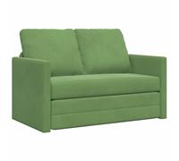 HETFTJN Divano Letto 2 Posti in Velluto Verde Chiaro 204x122x60 cm | Ideale per il soggiorno o camera ospiti, si trasforma rapidamente in un comodo letto per accogliere gli amici.