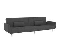HETFTJN Divano letto a due posti, grigio scuro, in velluto, 220 x 84,5 cm, funzione pieghevole in pochi secondi, per camera dei ragazzi, ospiti