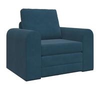 HETFTJN Divano letto blu, 98 x 71 x 83 cm, in velluto, con funzione letto, moderno, pieghevole, poltrona singola con cuscino, per soggiorno e camera degli ospiti, letto per gli ospiti salvaspazio
