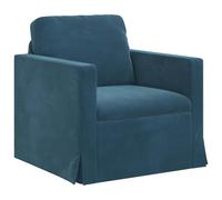 HETFTJN Divano Modulare Monoposto in Velluto Blu 78x78x80 cm
