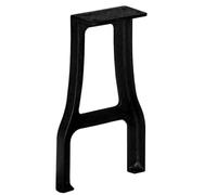 HETFTJN Gambe per Panca a Forma di A in Ghisa Nera 25x41 cm, 2 Pezzi | Supporti industriali neri in ghisa per tavolini da salotto e panche da ingresso con piastra di montaggio preforata.