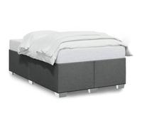 HETFTJN Giroletto in Tessuto 120x200 cm con Doghe Grigio Scuro | Base per materasso una piazza e mezza con telaio resistente e piedini stabili, ideale per arredare la camera da letto.