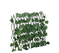 HETFTJN Griglia per tralicci con foglie artificiali, 5 pezzi, espandibile, 190 x 60 cm, in legno e PVC, per balcone, terrazza e giardino, come privacy e delimitazione decorativa
