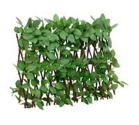 HETFTJN Griglia per tralicci espandibile con edera artificiale, 180 x 30 cm, verde, per giardino, legno, PVC, robusta e facile da pulire, per terrazze, balconi e esterni