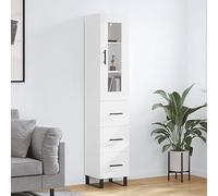 HETFTJN Highboard bianco, 180 cm, materiale in legno e metallo, moderno e stabile, con credenza e supporto, molto spazio, fusibile ribaltabile per Living Room, Corridor and Bedroom
