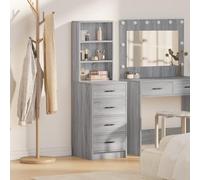 HETFTJN Highboard Grigio Sonoma in Legno Ingegnerizzato 40x41x135 cm Credenza Moderna con Cassetti e Scaffali per Soggiorno Cucina Camera da Letto