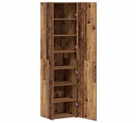 HETFTJN Highboard Legno Vecchio Credenza Stretta 45x42,5x185 cm | Mobiletto verticale salvaspazio con 1 anta per soggiorno o corridoio, organizza libri e oggetti riducendo il disordine.