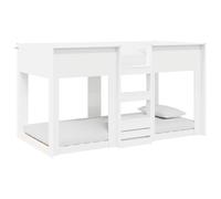 HETFTJN Letto a castello per bambini, bianco, 80 x 200 cm, in legno dal design moderno, robusto e durevole, salvaspazio, con doghe di sicurezza per piccoli spazi