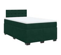 HETFTJN Letto a molle 140 x 190 cm velluto verde scuro con materasso e topper, molle insacchettate per sonno ergonomico, design moderno, adatto per camera dei ragazzi e camera degli ospiti