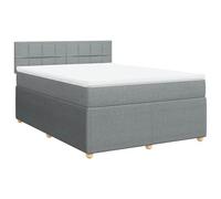 HETFTJN Letto a molle, 160 x 200 cm, grigio chiaro, in tessuto dal design moderno, a molle insacchettate, per camera dei ragazzi, camera degli ospiti, camera da letto