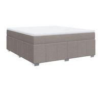 HETFTJN Letto a molle, 180 x 200 cm, set completo con materasso a molle insacchettate e topper, letto imbottito in tortora con rivestimento in tessuto, struttura stabile per un sonno riposante