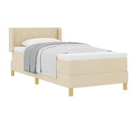 HETFTJN Letto a molle, 200 x 100 cm, con materasso e topper, letto singolo, pino e materiale in legno, design moderno, testiera regolabile in altezza, per camera da letto, camera degli ospiti, stile
