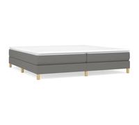 HETFTJN Letto a molle 200 x 200 cm grigio scuro tessuto materasso a molle insacchettate con topper, design moderno, supporto medio duro per camera da letto dei ragazzi, camera degli ospiti