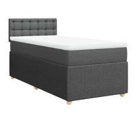 HETFTJN Letto a molle, 90 x 190 cm, grigio scuro, in tessuto, con imbottitura a molle insacchettate, per camera dei ragazzi, per camera degli ospiti, design moderno, robusto e traspirante, per piccoli