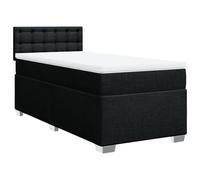 HETFTJN Letto a molle 90 x 200 cm, in tessuto nero con materasso a molle insacchettate e cuscino, moderno divano letto singolo, design per camera dei ragazzi, camera degli ospiti e piccoli spazi