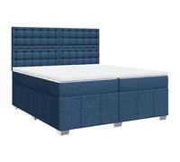 HETFTJN Letto a molle blu, 200 x 200 cm, materasso a molle insacchettate, testiera regolabile in altezza, moderno divano letto per camera da letto e camera degli ospiti