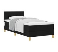 HETFTJN Letto a molle con materasso, nero, 90 x 190 cm, in tessuto, design moderno, robusto, per camera dei ragazzi, per ospiti e letti singoli