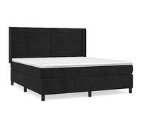 HETFTJN Letto a molle in velluto 180 x 200 cm, con testiera regolabile e materasso a molle insacchettate, 20 cm, comfort per camera da letto, camera dei ragazzi, camera degli ospiti