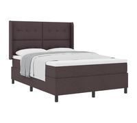 HETFTJN Letto a molle, marrone scuro, 160 x 200 cm, con materasso e topper, design moderno, resistente, regolabile in altezza, per camera da letto, camera degli ospiti