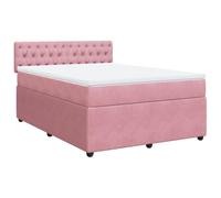 HETFTJN Letto a molle rosa, 140 x 200 cm, in velluto, con materasso a molle insacchettate e cuscino, design moderno, comodo e durevole, per camera da letto, camera dei ragazzi, camera degli ospiti