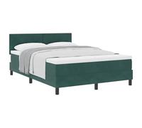 HETFTJN Letto a molle verde scuro, 160 x 200 cm, in velluto con rete a doghe e testiera, regolabile in altezza, design moderno, robusto telaio per camera da letto, appartamento in città
