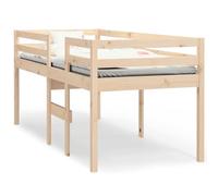 HETFTJN Letto a soppalco 80 x 200 cm, in legno massello, design moderno, robusto e miracolo per la cameretta dei bambini, la camera dei ragazzi e i piccoli spazi