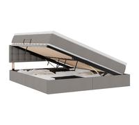 HETFTJN Letto portaoggetti 180 x 200 cm, tortora con materasso e sollevamento idraulico, design moderno, robusto telaio in metallo, ampio spazio sotto il letto, per camera da letto, camera degli