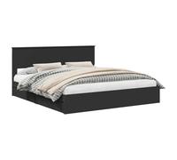 HETFTJN Letto portaoggetti nero, 200 x 200 cm, in legno dal design moderno, robusto e durevole, con 4 cassetti, per camera da letto, camera degli ospiti, camera dei ragazzi