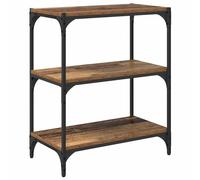 HETFTJN Libreria 3 Ripiani Legno Ingegnerizzato e Ferro 60x33x70.5 cm