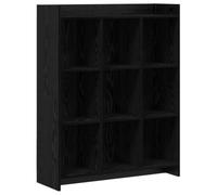 HETFTJN Libreria 9 Ripiani Rovere Nero 87,5 x 30 x 111 cm Legno | Scaffale autoportante moderno con 9 vani capienti per organizzare libri e decorazioni in soggiorno o nello studio.