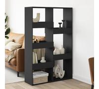 HETFTJN Libreria divisoria nera 100 x 33 x 155,5 cm, materiale in legno con 7 scomparti, spazio per soggiorno e altro ancora