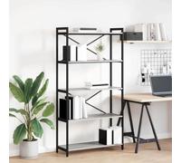 HETFTJN Libreria grigia Sonoma 80 x 30 x 153 cm, materiale in legno con design industriale e piedini regolabili per soggiorno e studio