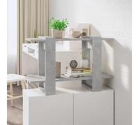 HETFTJN Libreria grigio cemento 80 x 30 x 51 cm in legno con design elegante come divisorio e soluzione di stoccaggio per soggiorno, corridoio e altro ancora