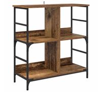 HETFTJN Libreria in legno vecchio, 78,5 x 33 x 82 cm, robusto materiale in legno con 4 ripiani, portata massima 100 kg, sottile, design moderno per soggiorno, ufficio e corridoio