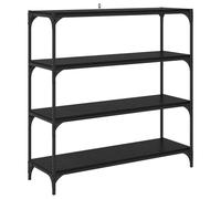 HETFTJN Libreria Industriale 3 Ripiani in Ferro e Legno 100x33x100 cm