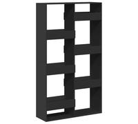 HETFTJN Libreria nera, 100 x 33 x 175 cm, moderna scaffale in legno con 8 scomparti, scaffale alto e divisorio per soggiorno, ufficio e camera da letto