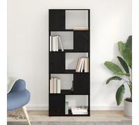 HETFTJN Libreria Soggiorno Moderna in Legno Ingegnerizzato Quercia Nera, 8 Scomparti Aperti Design Autoportante, Dimensioni 60x24x155 cm per Libri Decorazioni