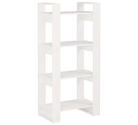 HETFTJN Libreria Stretta E Alta Mobiletto Multiuso Mobiletto Ingresso Salvaspazio Libreria Bassa - Libreria/Divisorio Bianco 60x35x125 cm Legno Massello per Cucina Camera Da Letto Salotto Ufficio