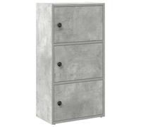 HETFTJN Librerie Mobiletto Bagno Salvaspazio Vetrina Soggiorno Moderna Libreria Camera da Letto - Libreria Grigio Cemento 40x24x77 cm in Legno Multistrato per Garage Cucina Bagno Ufficio