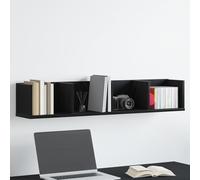 HETFTJN Mensola da Parete in Legno Ingegnerizzato Rovere Nero Dimensioni 100x18x18 cm Design Flottante Salvaspazio per Soggiorno Camera Ufficio Decorazione Oggetti Libri