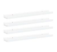 HETFTJN Mensole da Parete Bianche 60x9x3 cm Set 4 Pezzi in MDF Sospese | Organizza libri e piante in soggiorno o camera da letto sfruttando lo spazio verticale con un moderno design salvaspazio.