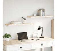 HETFTJN Mensole sospese 2 pezzi, in impiallacciatura di rovere, materiale in legno, 90 x 23,5 x 4 cm, sistema di montaggio invisibile fino a 10 kg, per cucina, bagno, soggiorno