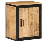 HETFTJN Mobile bagno 40 x 30 x 50 cm in legno massello mango e ferro, credenza moderna con manico in metallo, robusto comò per piccoli bagni, cucina e corridoio