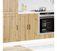 HETFTJN Mobile Base per Lavello Cucina 60x46 cm Rovere Artigianale | Modulo sottolavello per cucina con piedini regolabili, anta contenitiva e struttura in truciolato finitura rovere.
