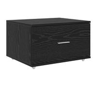 HETFTJN Mobile con Cassetto su Ruote Rovere Nero 55x45x31 cm | Cassettiera compatta in legno ingegnerizzato per studio e camera da letto. Ottimizza lo spazio con stile moderno.