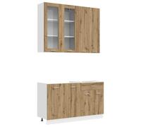 HETFTJN Mobile Cucina Componibile LYON Set 4 Pezzi Rovere Artigianale