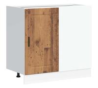 HETFTJN Mobile da cucina in legno antico, 86 x 46 x 81,5 cm, con piedini regolabili in altezza, robusto materiale in legno, per sala da pranzo, corridoio, casa, ufficio