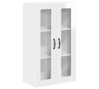 HETFTJN Mobile Pensile Cucina 2 Ante e 3 Ripiani Bianco Lucido 60x31x100cm | Armadietto a muro salvaspazio con finitura brillante, ideale per organizzare spezie e stoviglie nella zona dispensa.