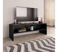 HETFTJN Mobile per TV, colore nero, 120 x 40 x 40 x 40 cm, in legno dal design moderno, robusto e salvaspazio, scomparto aperto per ricevitore e console, facile da montare per soggiorno, corridoio